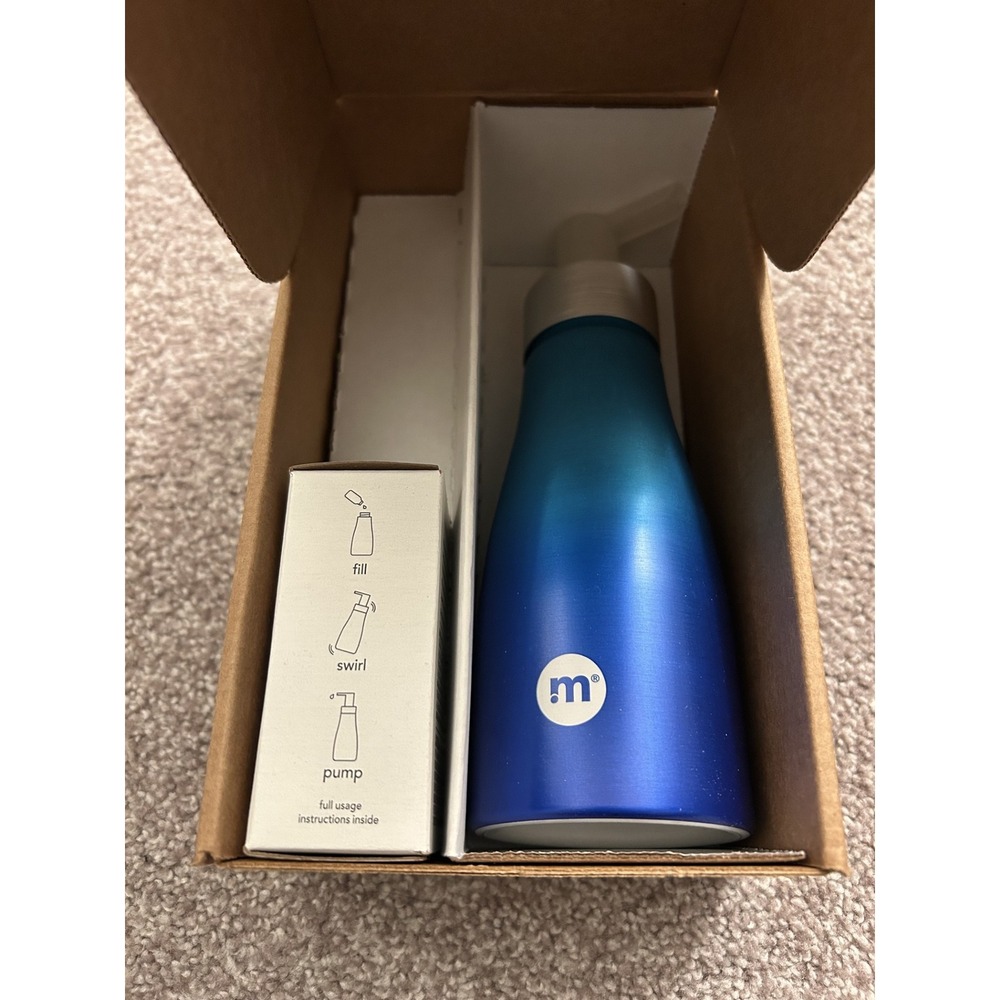 Method Hand Soap Bottle Unisex OS Blue NEW Reusable Aluminum Pump Kit